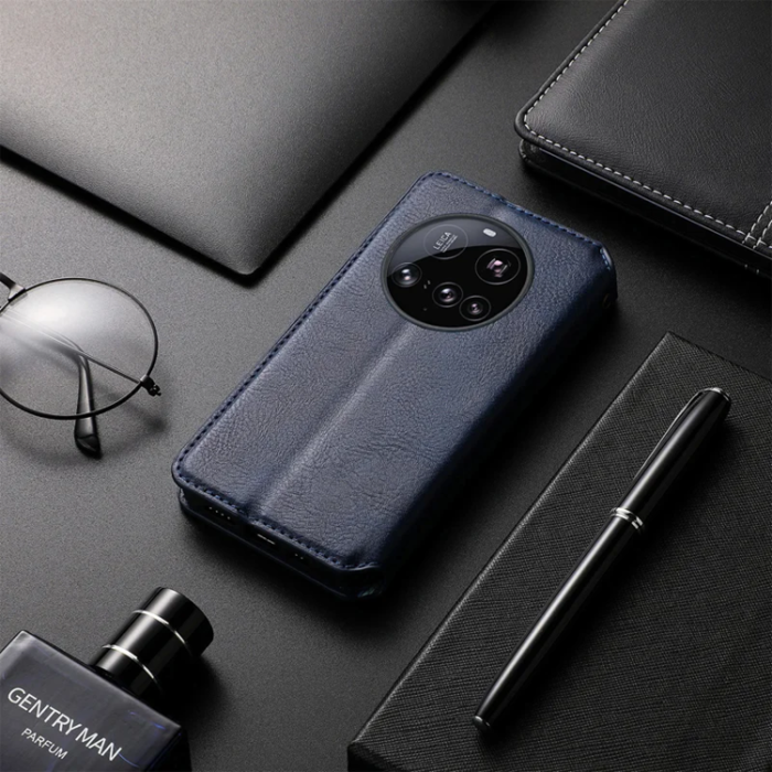 A-One Brand - Xiaomi 15 Ultra Plånboksfodral Rhombus Imprint Läder - Blå