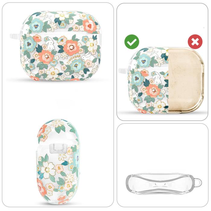UTGATT5 - Kingxbar Sweet Pods AirPods 3 Skal med Swarovski Kristallhjärta