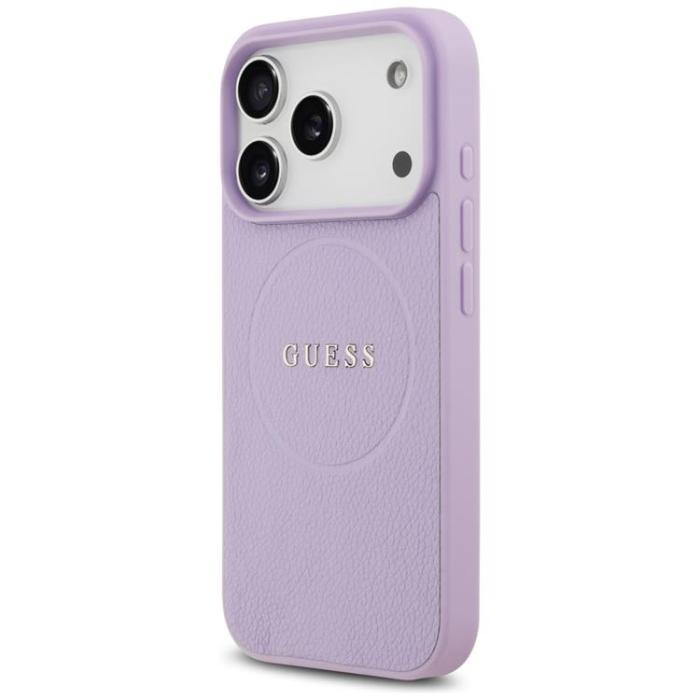 Guess - Guess iPhone 17 Pro Mobilskal MagSafe Grained Ring - Lila