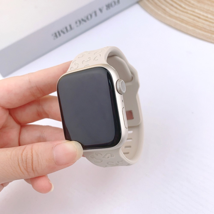 A-One Brand - Apple Watch (38/40/41mm) Armband Leopard Texture - Starlight