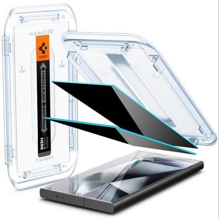 Spigen - Spigen 2-Pack Galaxy S24 Ultra Härdat Glas Skärmskydd Privacy