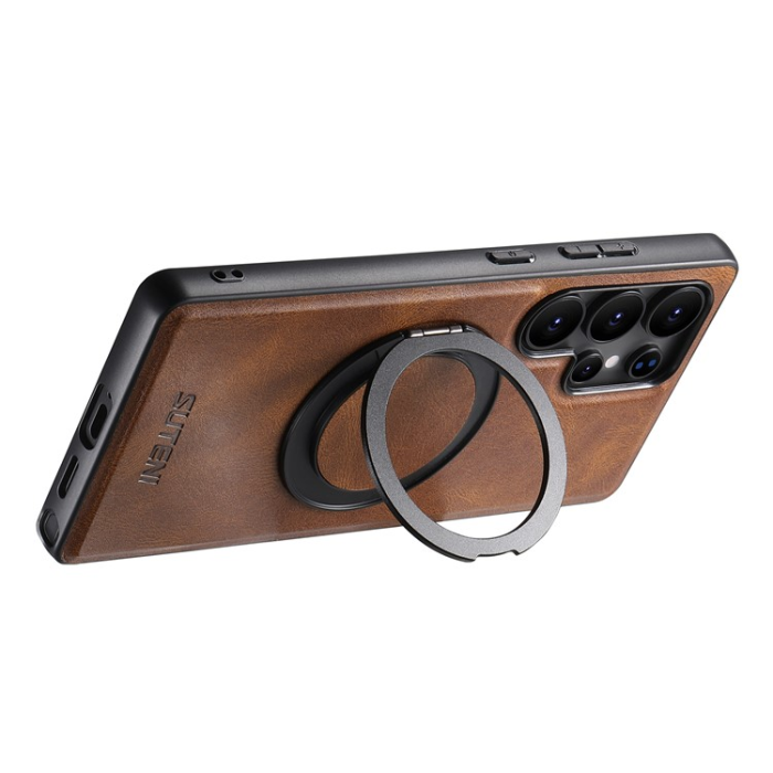 SUTENI - SUTENI Galaxy S24 Ultra Mobilskal MagSafe G3 Waxy - Brun