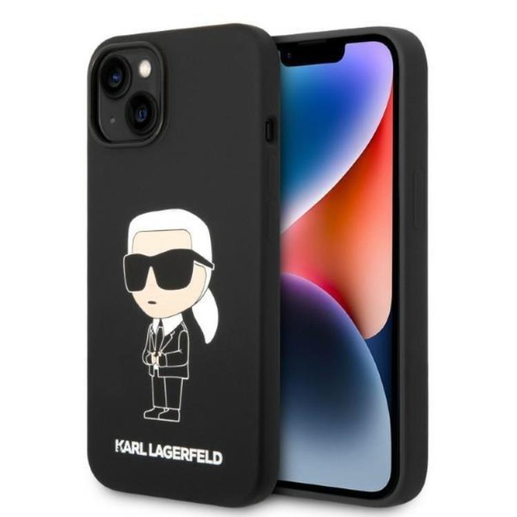 Karl Lagerfeld iPhone 14 Plus Skal Silicone Ikonik - Svart | 2353 | AlltMobil