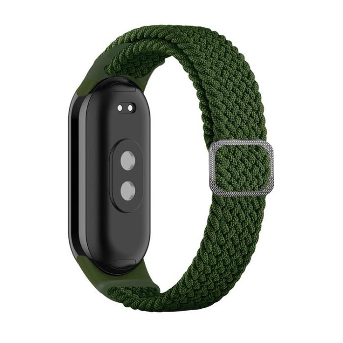 UTGATT - Xiaomi Mi Band 8 Armband Braided Strap Fabric - Grön