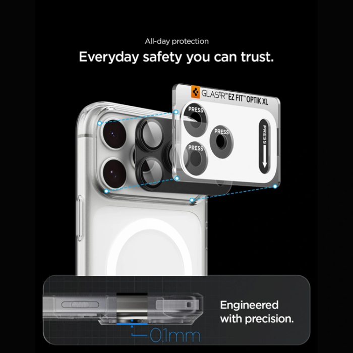 Spigen - Spigen Härdat Glas Kamera Linsskydd För iPhone 18 Pro Max/17 Pro Max EZ Fit