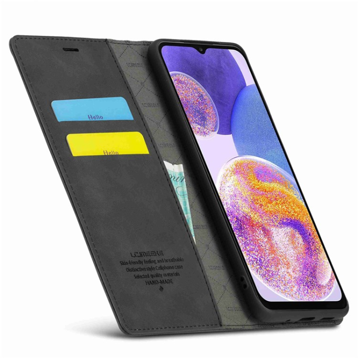 LC.imeeke - LC.IMEEKE Galaxy A23 4G/5G Plånboksfodral Magnetic - Svart