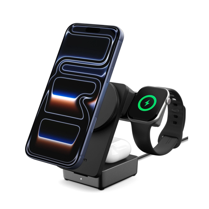 Spigen - Spigen Qi2.2 MagSafe Trådlös Laddare 25W iPhone/Apple Watch/AirPods EF323MQ