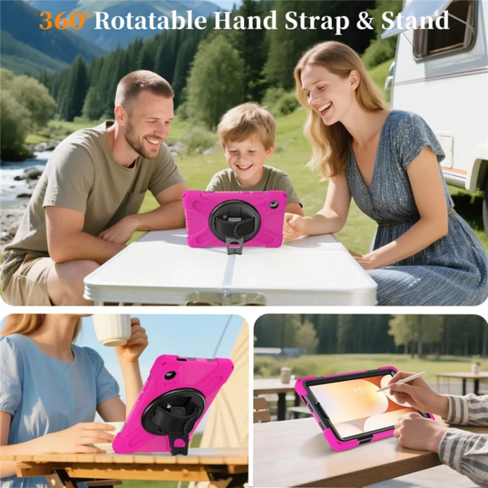 A-One Brand - Galaxy Tab A11 Mobilskal Kickstand Silikon Axelrem