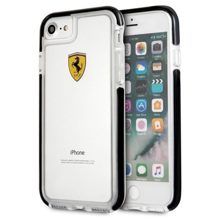 Ferrari iPhone 7/8/SE (2020/2022) Skal Shockproof - Transparent