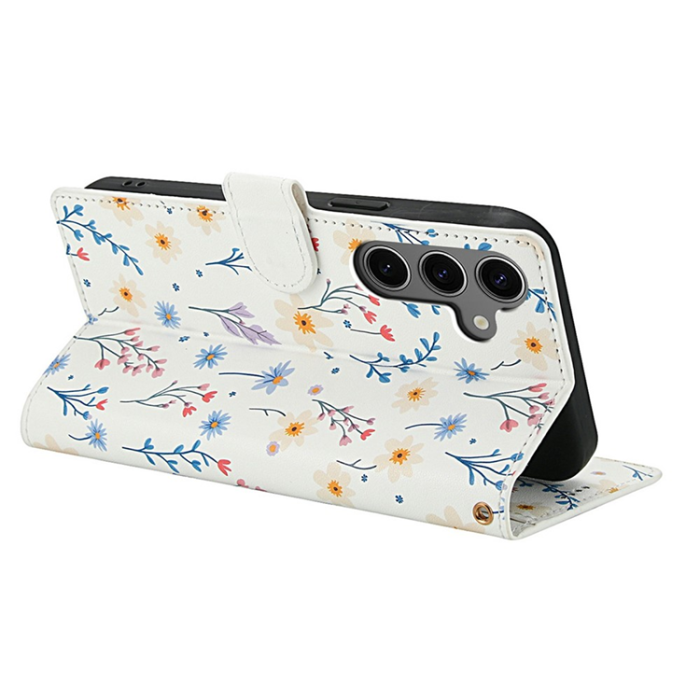A-One Brand - Galaxy S25 - S24 Plånboksfodral Rhombic Floral A2