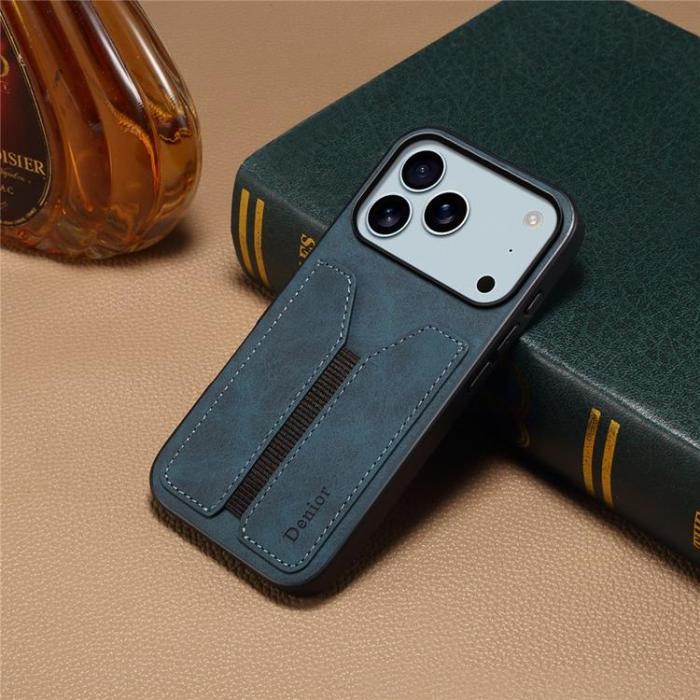 DENIOR - DENIOR iPhone 17 Pro Max Mobilskal Elastic Korthållare - Blå