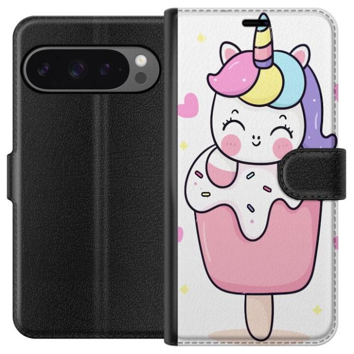 iSecrets - Plånboksfodral till Google Pixel 9 Pro XL med Glad enhörning