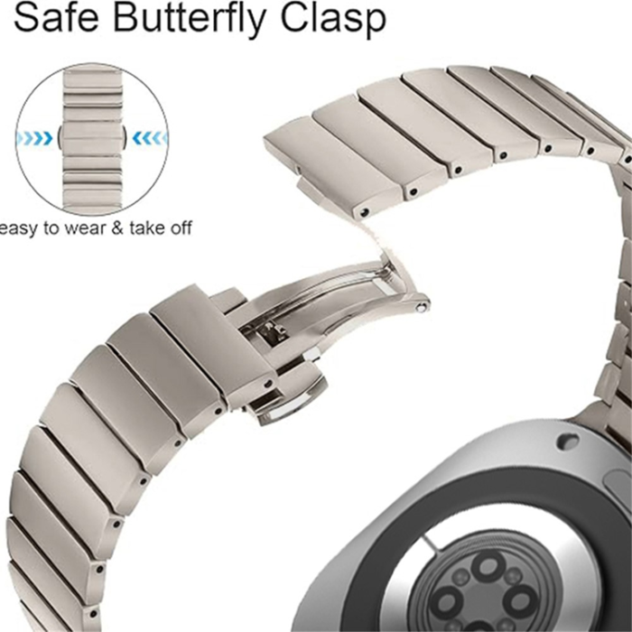 A-One Brand - Galaxy Watch Ultra (47mm) Armband Stainless Steel - Titanium