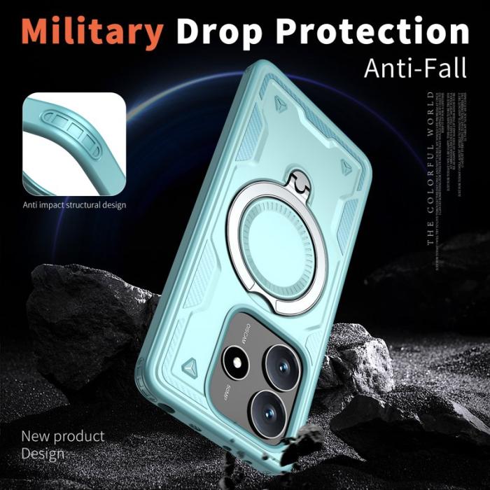 N/A - Mobilskal till Xiaomi Redmi Note 14 5G Plast Militärskydd - Blå
