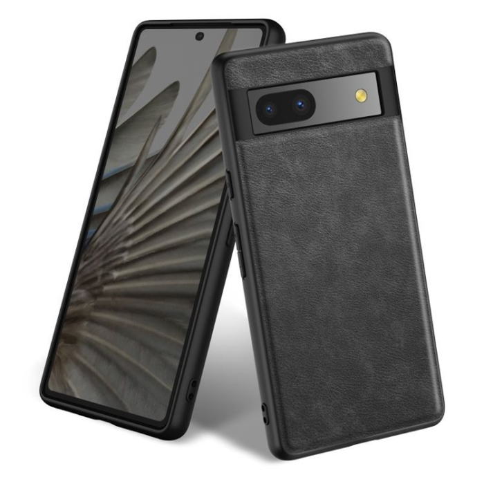 A-One Brand - Google Pixel 7A Mobilskal PU-Läder Coated - Svart