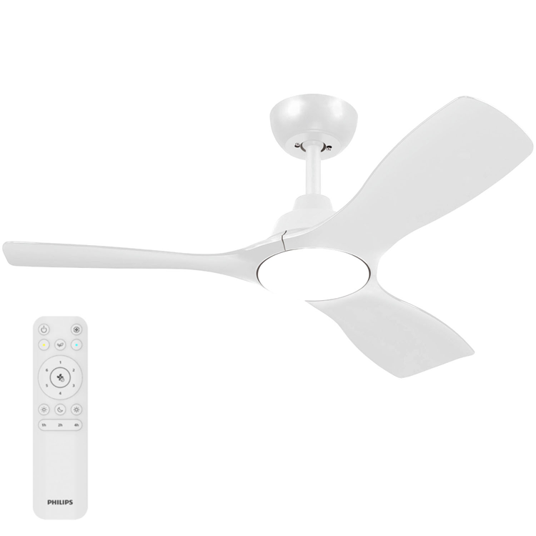 Philips Takfläktlampa 1.06m Olas - Vit