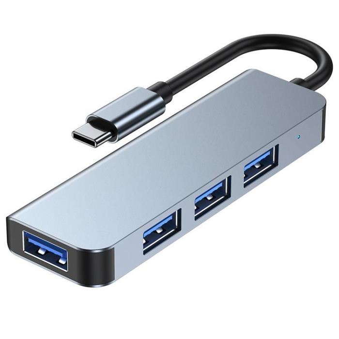 Tech-Protect - Tech-Protect V1-Hub Adapter 4in1 - Grå