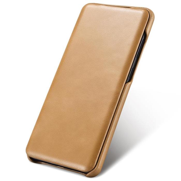 UTGATT1 - iCarer Galaxy S20 Ultra 4G/5G Fodral Vintage Äkta Läder - Guld