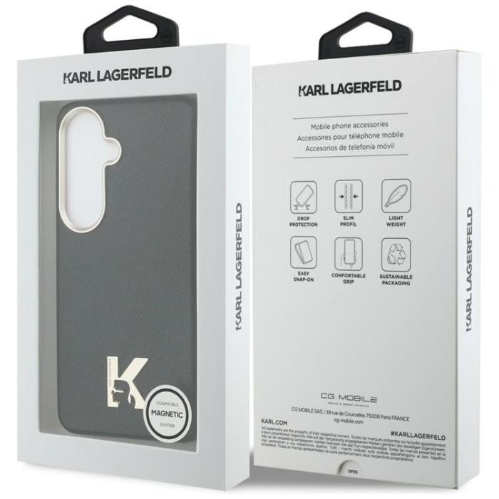 KARL LAGERFELD - Karl Lagerfeld Mobilskal För Galaxy S26 MagSafe K Metal Logo - Svart