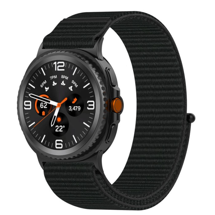 A-One Brand - Galaxy Watch 8 (44mm/40mm)/8 Classic (46mm) Armband Vävt - Svart
