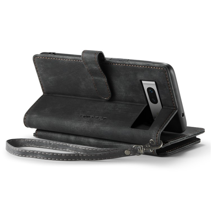 Caseme - CASEME Google Pixel 7A Plånboksfodral C30 Zipper - Svart