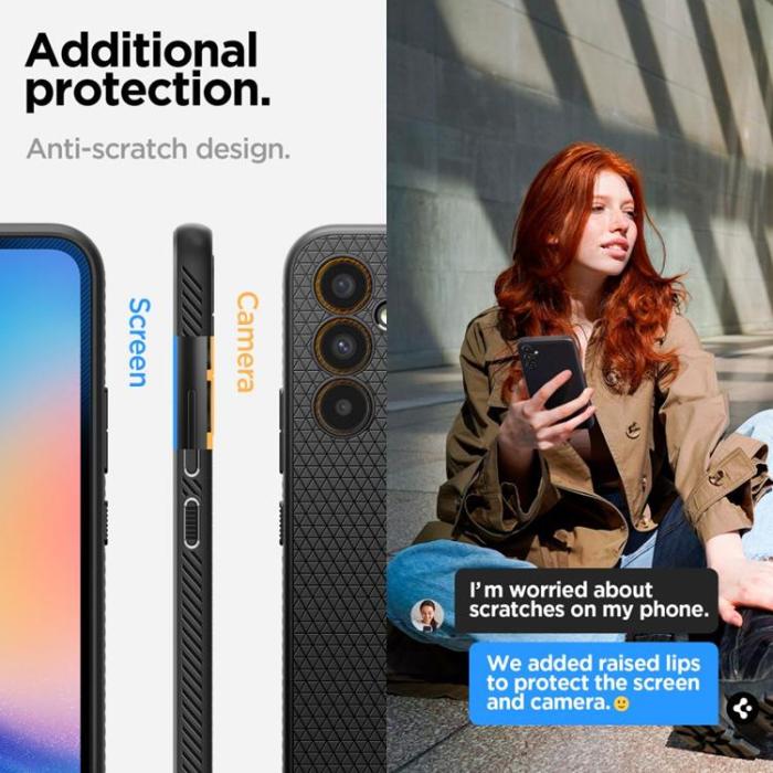 Spigen - Spigen Galaxy A54 5G Mobilskal Liquid Air - Matte Svart