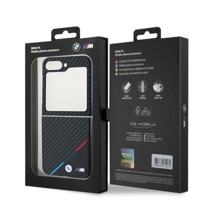 BMW - BMW Galaxy Z Flip 6 Mobilskal Carbon Tricolor - Svart