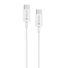 Devia - Devia USB-C Till USB-C 60W Kabel 3A 1m Smart EC042 PD - Vit