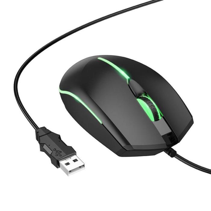 Hoco - Hoco Trådbunden Mus USB-A 2400 Dpi GM37 - Svart