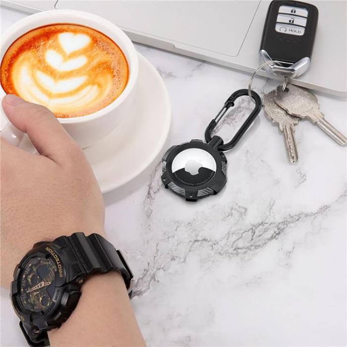 Tech-Protect - Apple Airtag Skal TPU Carbon - Svart