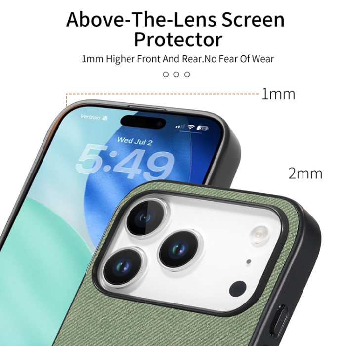 A-One Brand - iPhone 17 Pro Mobilskal Trasa Läder - Grön