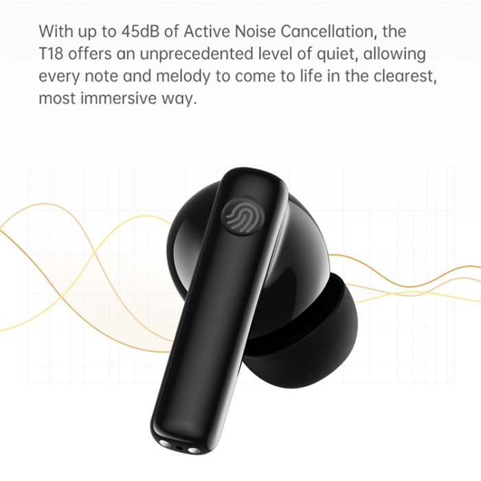 BLACK SHARK - BLACK SHARK TWS Trådlösa Bluetooth-Hörlurar In-ear T18 - Svart