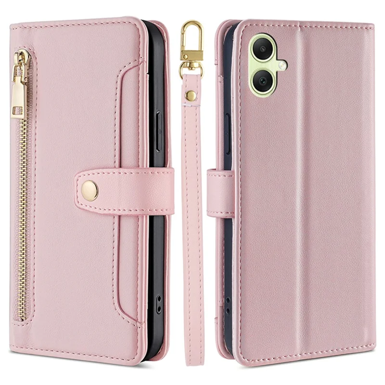 Galaxy A05 Konstläder Plånboksfodral med 2 Rem - Rosa (Rosa) | 2353 | AlltMobil