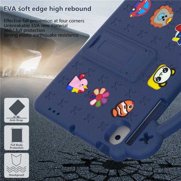 A-One Brand - Galaxy Tab A8 10.5 (2021) Skal EVA Shockproof Kickstand - Marinblå