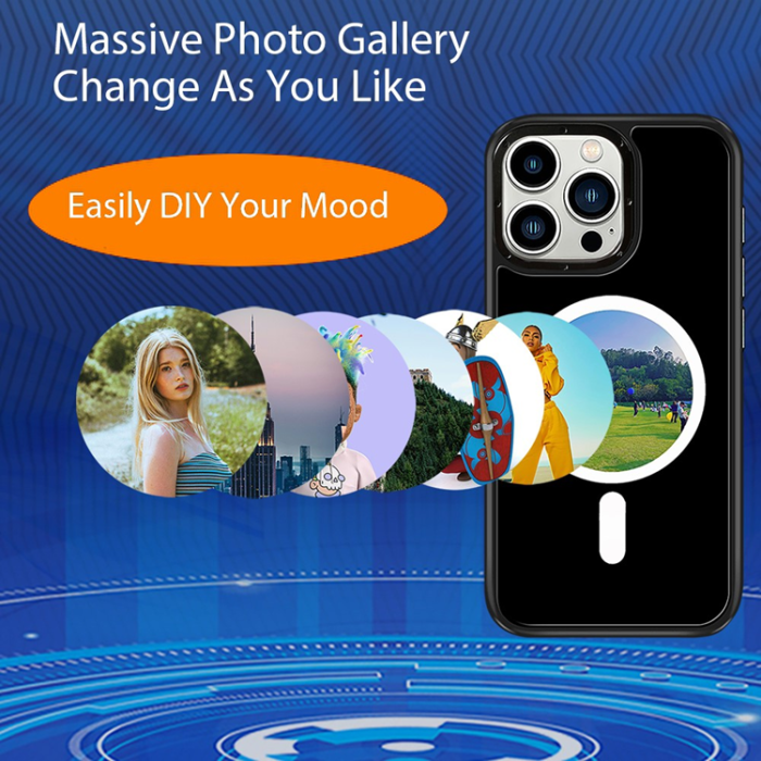 A-One Brand - iPhone 15 Pro Max Mobilskal MagSafe E-Ink NFC 6-Färgad TPU + PC