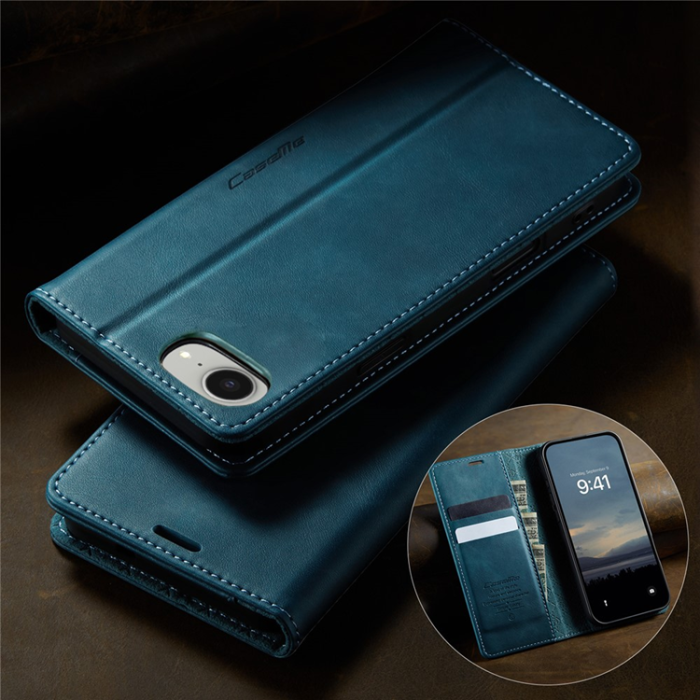 Caseme - Caseme iPhone 16e Plånboksfodral RFID Blocking - Grön