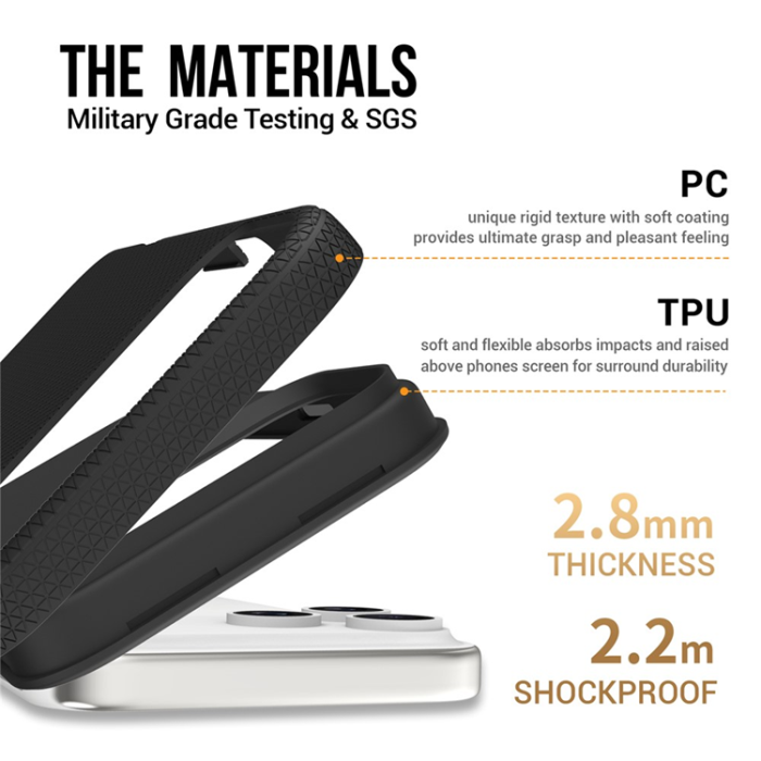 A-One Brand - iPhone 17 Pro Max Mobilskal MagSafe Protective TPU+PC - Svart