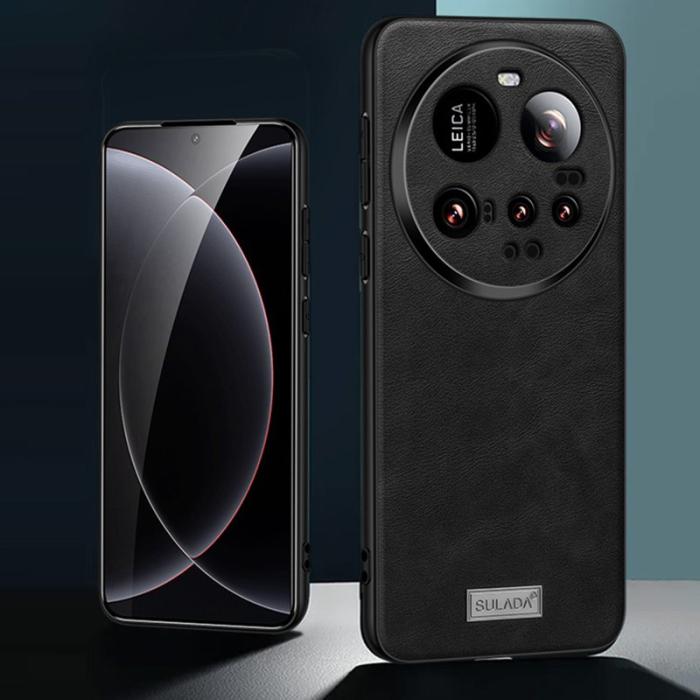 SULADA - SULADA Mobilskal till Xiaomi 15 Ultra PU Läder + TPU + PC Bak - Svart