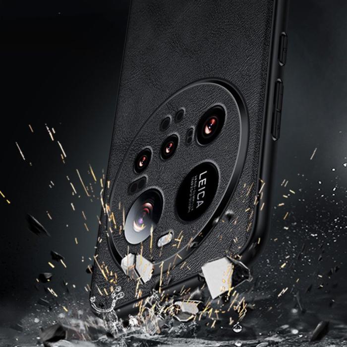 SULADA - SULADA Mobilskal till Xiaomi 15 Ultra PU Läder + TPU + PC Bak - Svart