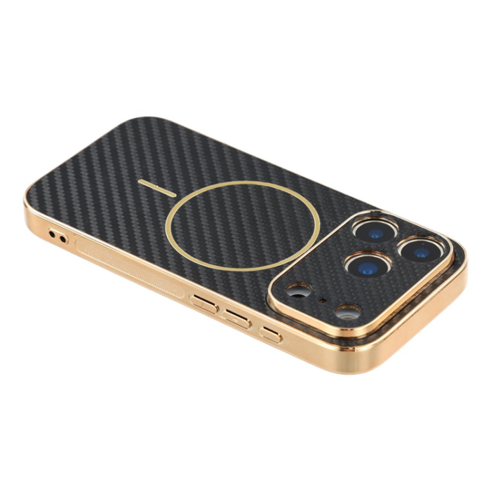 A-One Brand - iPhone 17 Pro Max Mobilskal MagSafe Carbon Fiber Electroplated