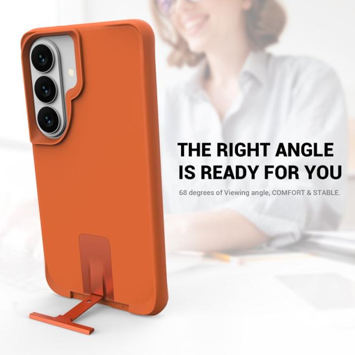 OEM - Mobilskal för Samsung Galaxy S26 Kickstand PC + TPU - Orange