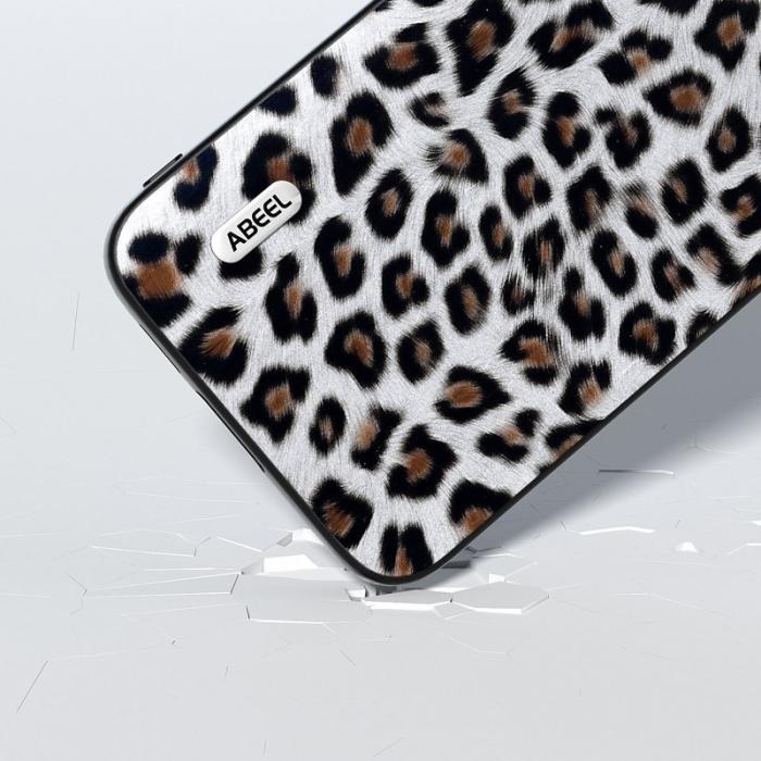 ABEEL - ABEEL Mobilskal till Samsung Galaxy S23 FE Leopard Textur Silver