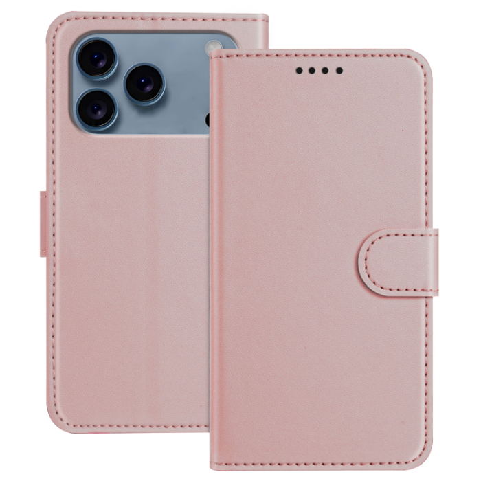 A-One Brand - iPhone 17 Pro Plånboksfodral Anti Drop - Roséguld