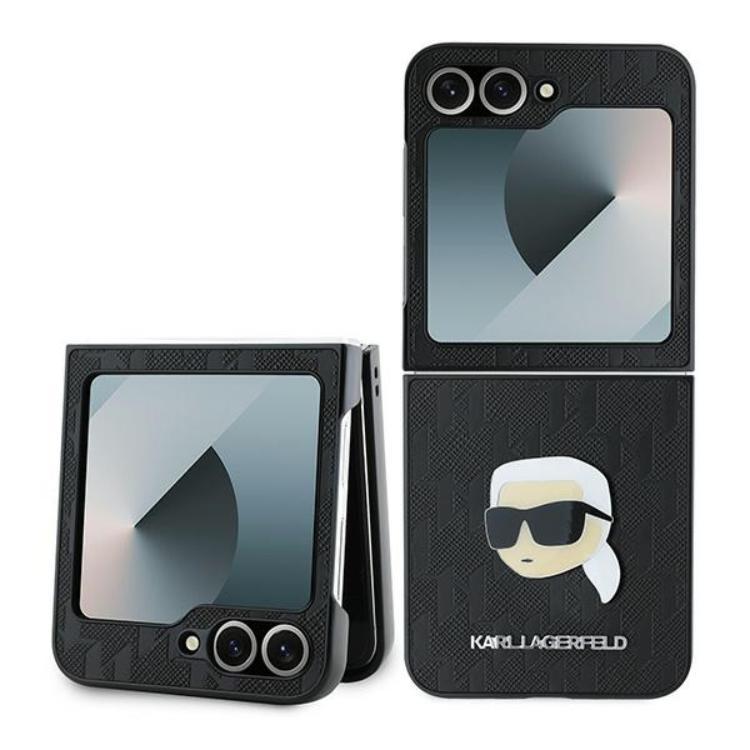 Karl Lagerfeld Galaxy Z Flip 6 Mobilskal Saffiano Monogram - Svart | 2353 | AlltMobil