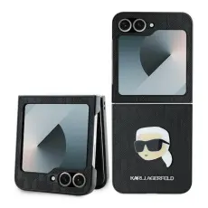KARL LAGERFELD - Karl Lagerfeld Mobilskal till Galaxy Z Flip 6 Saffiano Monogram - Svart