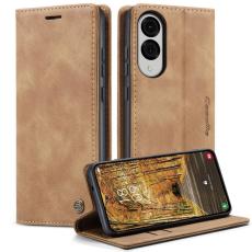 Caseme - CASEME 013 Pl&aring;nboksfodral f&ouml;r Samsung Galaxy S25 Edge - Brun
