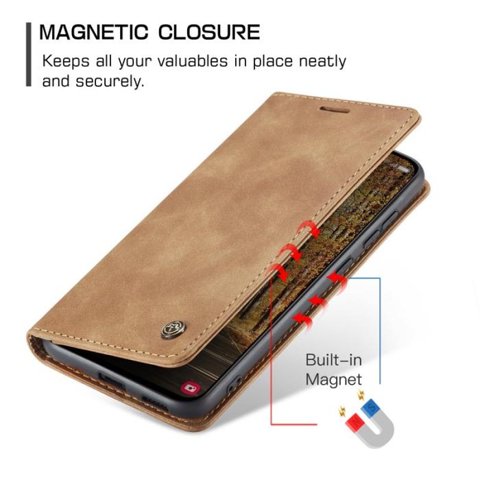Caseme - CASEME 013 Plånboksfodral för Samsung Galaxy S25 Edge - Brun