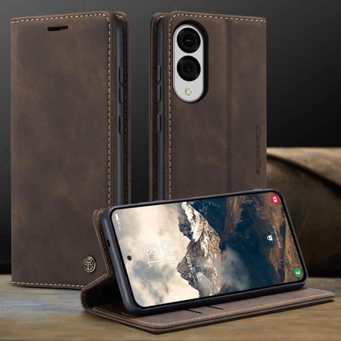 Caseme - CASEME 013 Plånboksfodral för Samsung Galaxy S25 Edge - Kaffe
