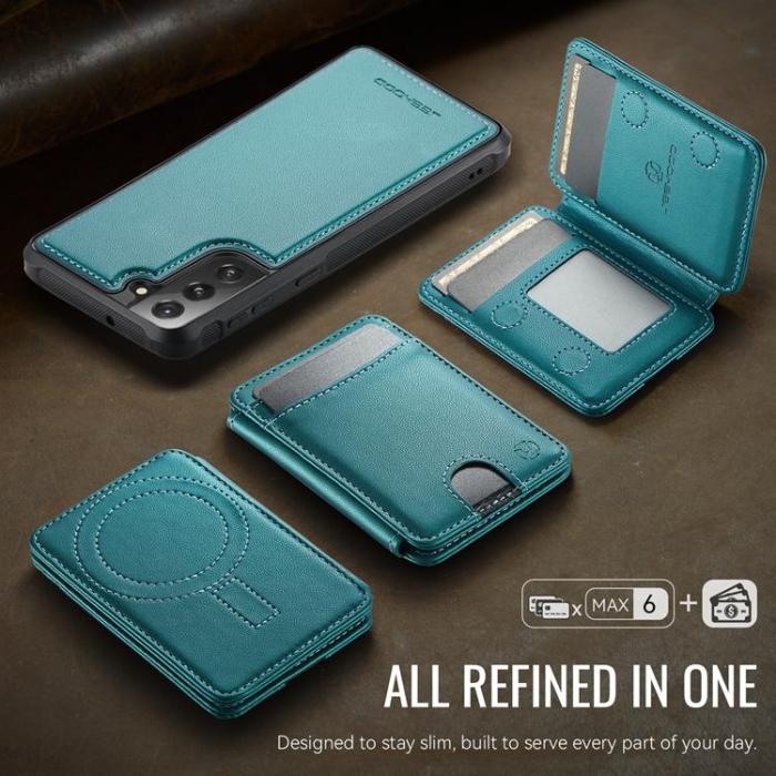 OEM - JEEHOOD Samsung Galaxy S22 5G Fodral KonstLäder - Blå