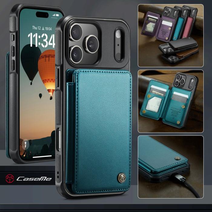 Caseme - CASEME C22 iPhone 17 Pro Fodral med RFID-Skydd Grön